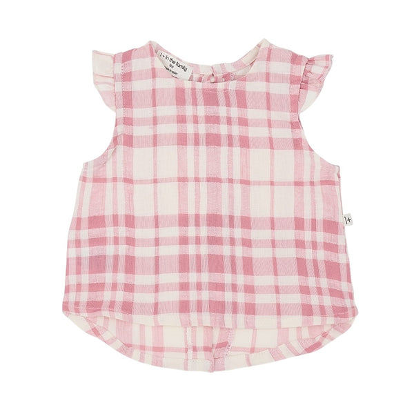 Camicia a scacchi rosa per neonata 1+ more in the family FERROSA STRAWBERRY 