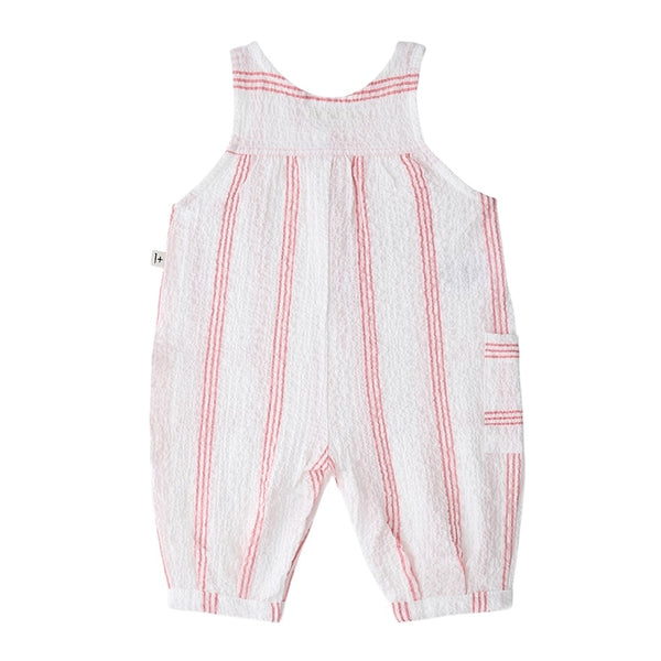 Tuta bianca a righe rosa per neonata 1+ more in the family MONTJOI STRAWBERRY 