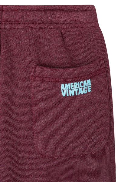 Pantalone in felpa bordeaux con logo per neonati e bambini American Vintage KDOV05A BORDEAUX 