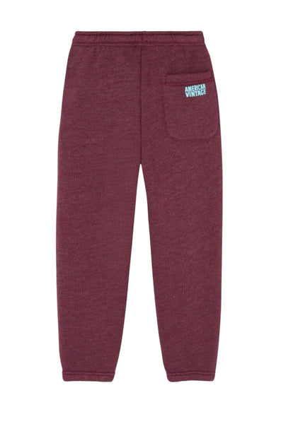 Pantalone in felpa bordeaux con logo per neonati e bambini American Vintage KDOV05A BORDEAUX 