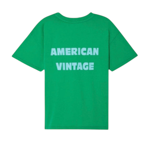 T-shirt verde con logo per bambino American Vintage KFIZ02AIE23 MENTHOL 
