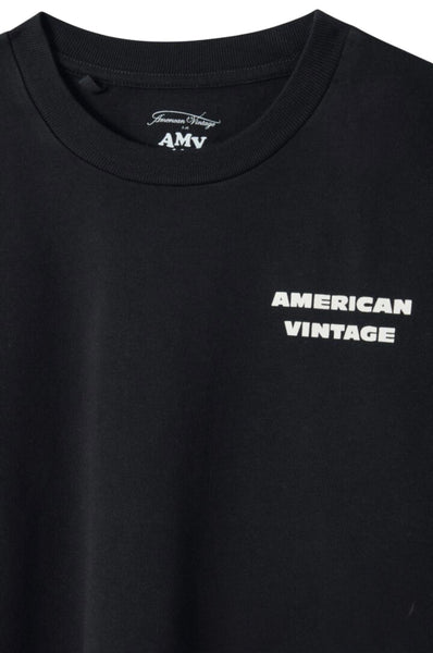 T-shirt nera con logo per neonato e bambino American Vintage KFIZ02BI NOIR 