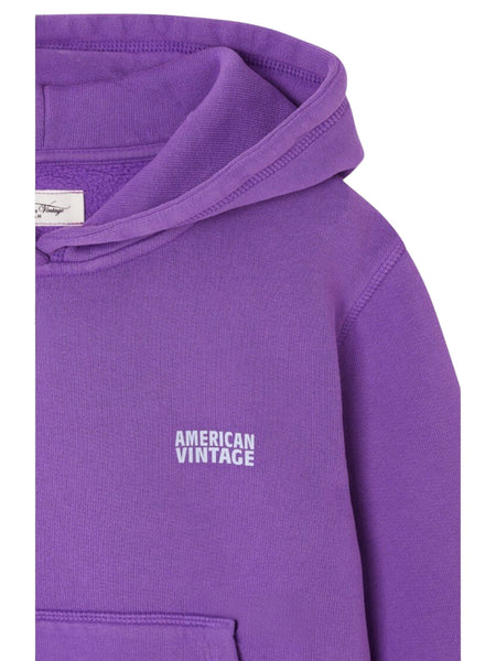 Felpa con cappuccio viola per neonati e bambini American Vintage KIZU03A COSMOS VINTAGE 
