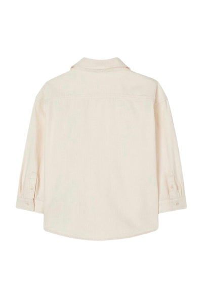 Camicia sabbia con logo per bambino American Vintage KTIR06A ECRU 