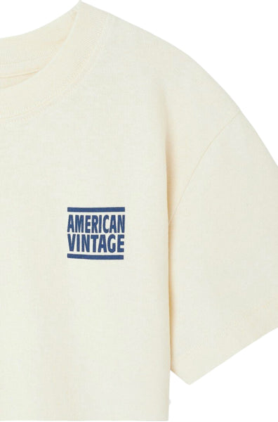 T-shirt ecru con logo per neonati e bambini American Vintage KYKO02A ECRU 