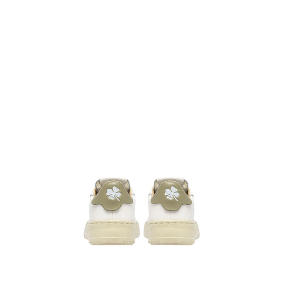 Sneakers in pelle panna e verde per bambini Autry KDLK FF07 