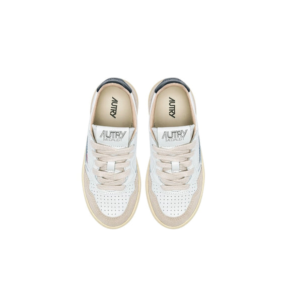 Sneankers in pelle e suede con dettaglio blu  per bambini Autry KULK FS06 
