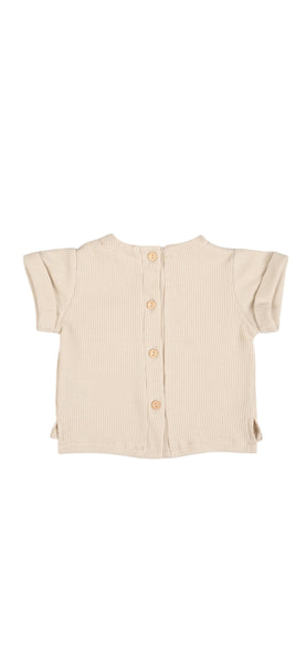 T-shirt beige per neonato Bamboom 1115TE00072 ALMOND CREAM 