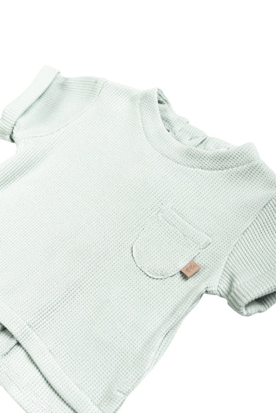 T-shirt verde acqua per neonato Bamboom 1115TE00072 OCEAN BLU 