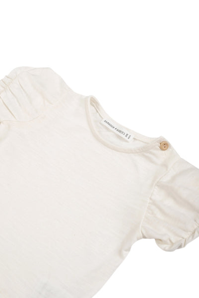 T-shirt bianca per neonata Bamboom 1123TE00012 OFFWHITE 