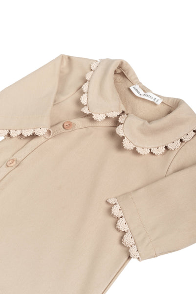 Tutina senape con colletto per neonata Bamboom 1134TE00074 LIGHT MUSTARD 
