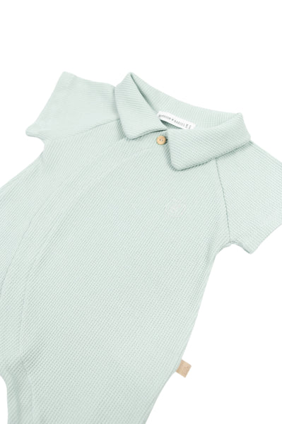 Tutina corta verde acqua per neonati Bamboom 1149TE00072 OCEAN BLU 