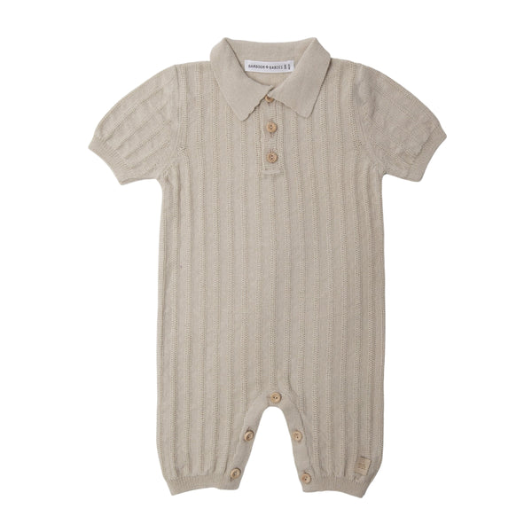 Tutina in maglia lavorata sabbia per neonato Bamboom 1294TE00042 SAND 
