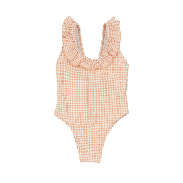 Costume intero check rosa pesca per neonata Bamboom 976 PEACHY SQUARE 