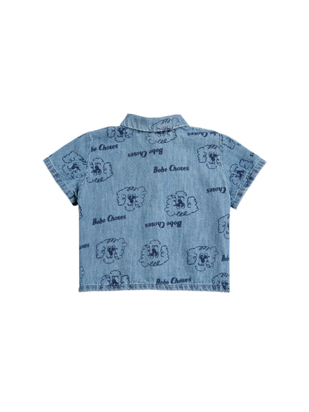 Camicia in denim con stampa all over per neonato Bobo Choses B126AB027 UNI 