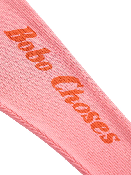 Leggings rosa con logo per neonata Bobo Choses B126AB062 UNI 