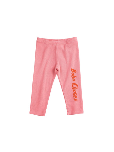 Leggings rosa con logo per neonata Bobo Choses B126AB062 UNI 