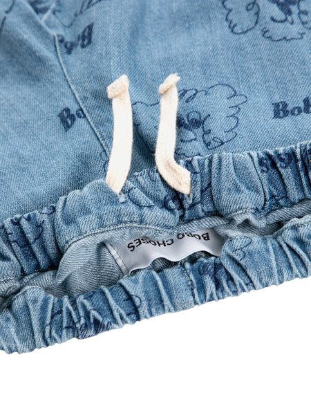 Jeans in denim blu con stampa all over per neonato Bobo Choses B126AB074 UNI 