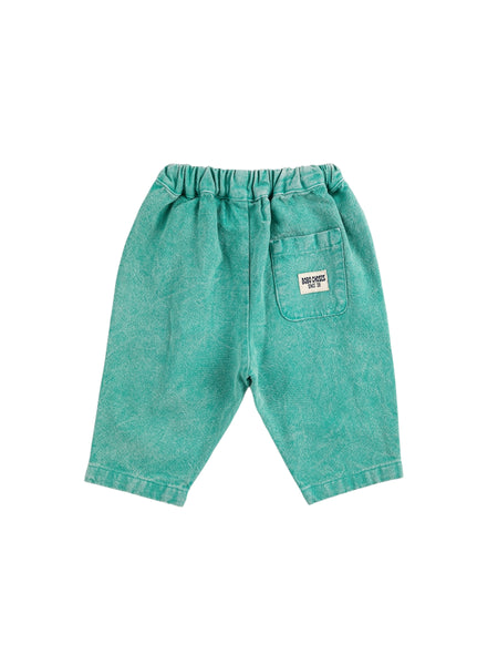 Jeans in denim verde per neonato Bobo Choses B126AB075 UNI 