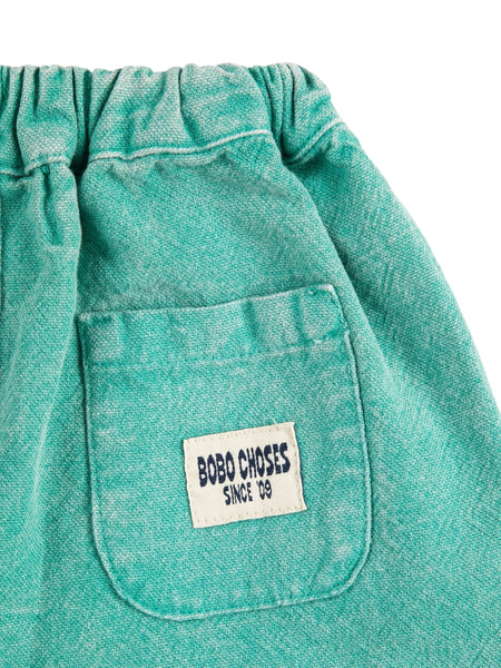 Jeans in denim verde per neonato Bobo Choses B126AB075 UNI 