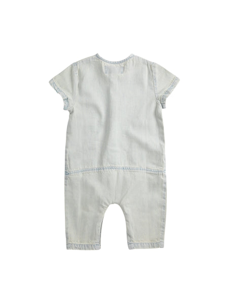 Salopette in denim chiaro con stampa per neonati BOBO CHOSES B126AB077 UNI 