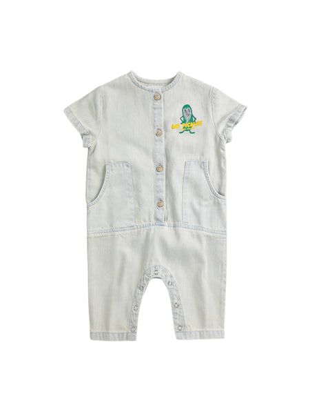 Salopette in denim chiaro con stampa per neonati BOBO CHOSES B126AB077 UNI 