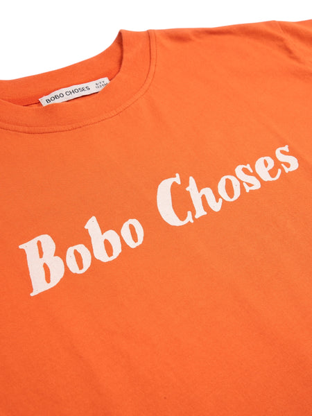 T-shirt arancio con logo per neonati e bambini Bobo Choses B126AC016 UNI 