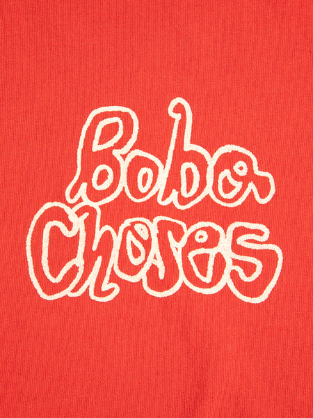T-shirt rossa cropped con logo per neonata e bambina Bobo Choses B126AC139 UNI 