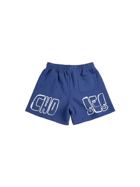 Bermuda blu in felpa con logo per neonato e bambino Bobo Choses B126AC144 UNI 