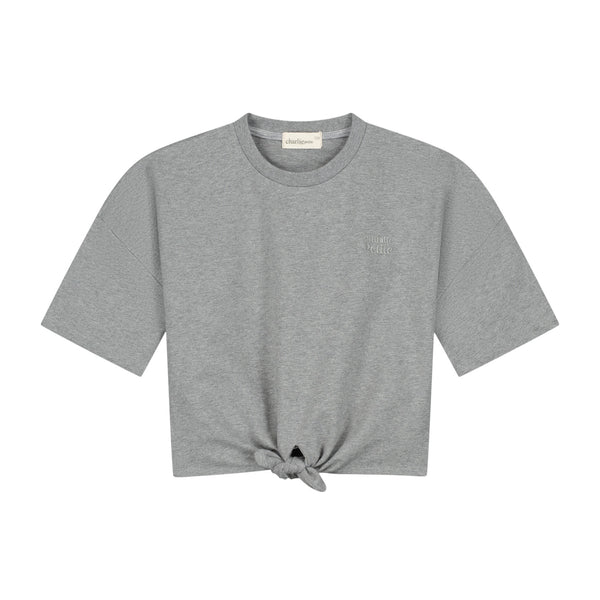 T-shirt grigia con nodo per bambina Charlie petite ESMEE T-SHIRT 950 