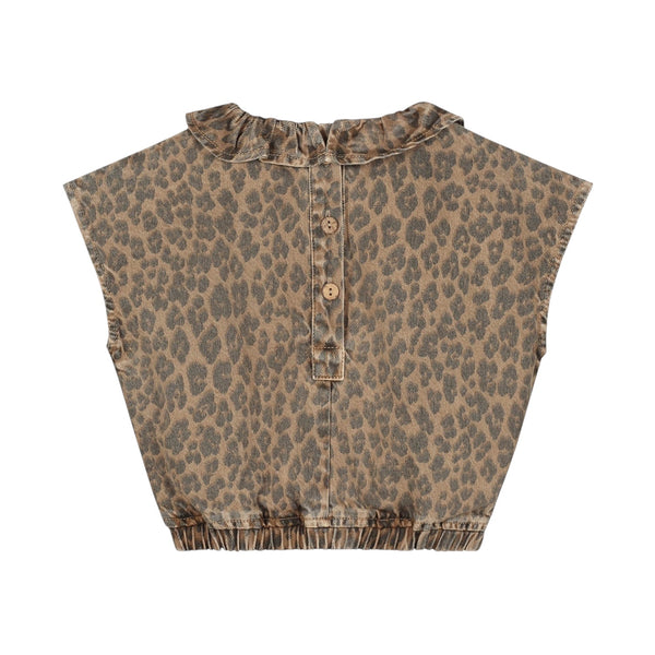 Top in denim animalier per bambina Charlie petite PAIGE TOP 1000 