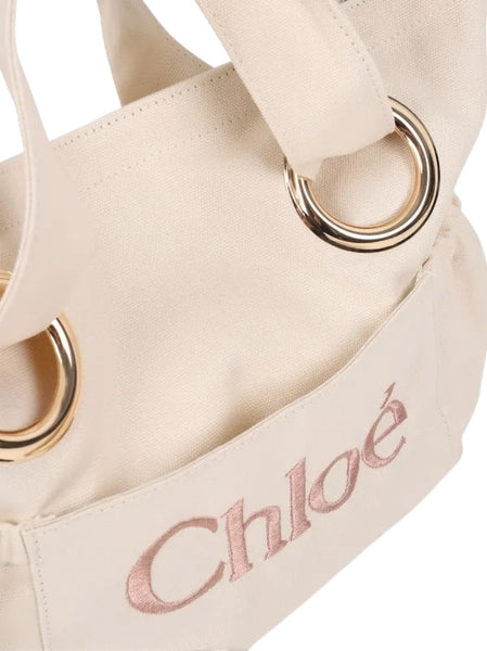 Borsa beige con logo per bambina Chloé C20872 148 