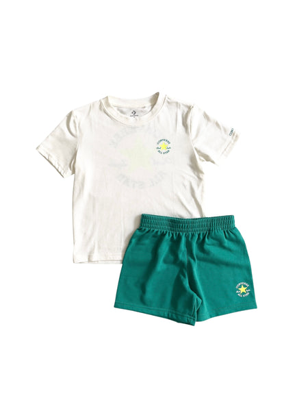Completo t-shirt + short con logo per neonato e bambino Converse 8CH976 FAT 