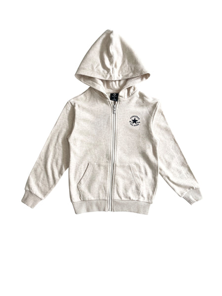 Felpa beige aperta con cappuccio per bambino Converse 9CG706 JC7 