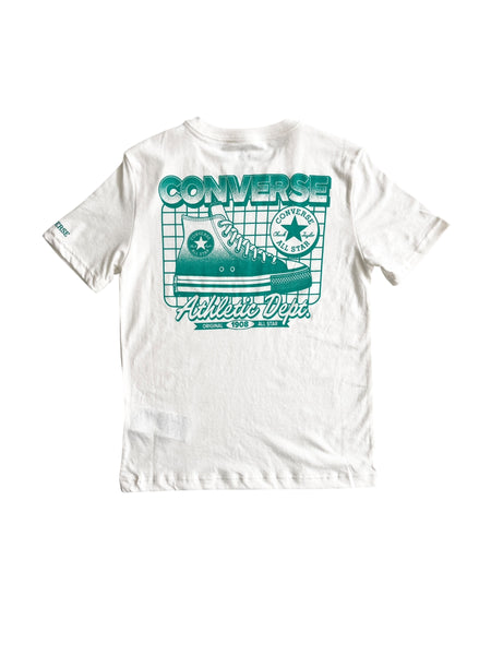 T-shirt panna con logo per bambino Converse 9CH945 W2Y 