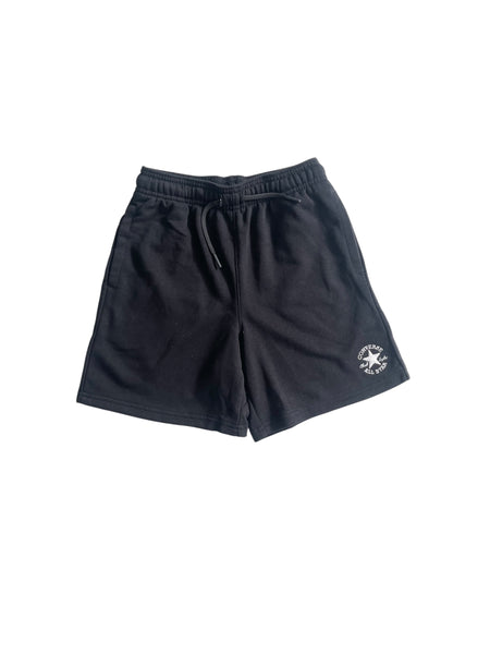 Shorts in felpa nero con logo per bambino Converse 9CH975 023 