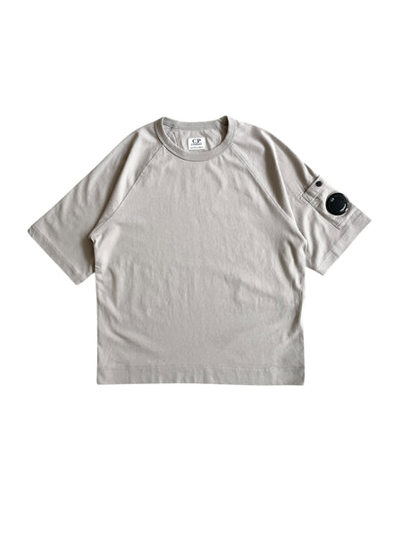 T-shirt grigia con logo per bambino C.P. Company CMM00R-LAA17 60069 