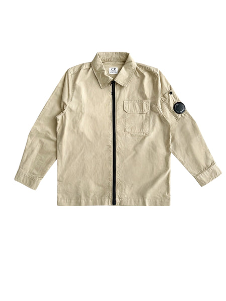 Camicia sabbia con zip per bambino C.P. Company COC007-LOC05 20129 