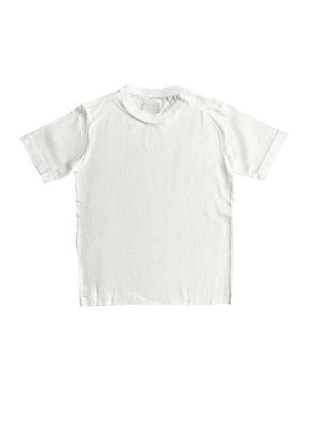 T-shirt bianca con logo per bambino C.P. Company CUM00U-LAA17 10135 