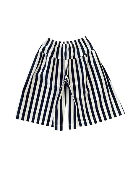 Gonna-pantalone a righe bianche e blu per neonata e bambina Cucù Lab CECILIA RIGA BLU 