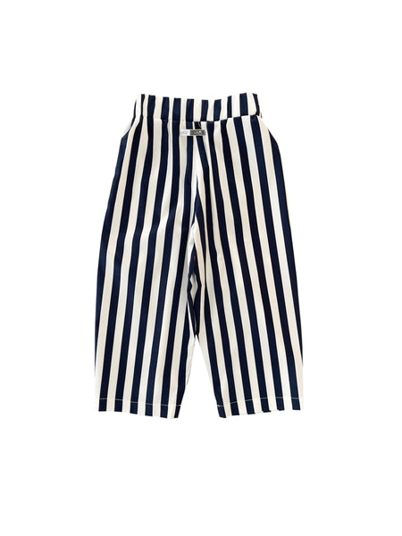 Pantalone a righe bianche e blu per neonati e bambini Cucù Lab ENRICO RIGA BLU 