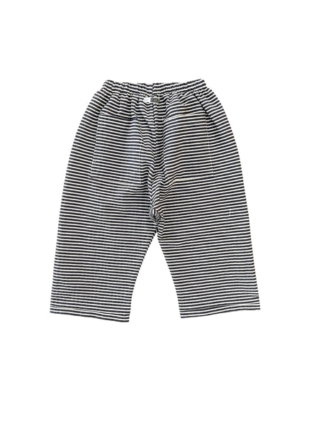 Pantalone a righe bianche e blu per neonati e bambini Cucù Lab MAMUELE LATTE BLU 