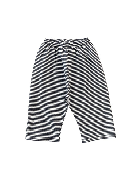 Pantalone a righe bianche e blu per neonati e bambini Cucù Lab MAMUELE LATTE BLU 