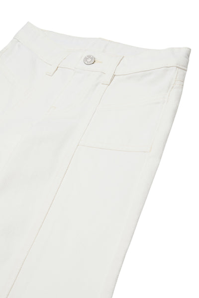 Jeans in denim bianco a zampa per bambina Diesel J02343 K141 