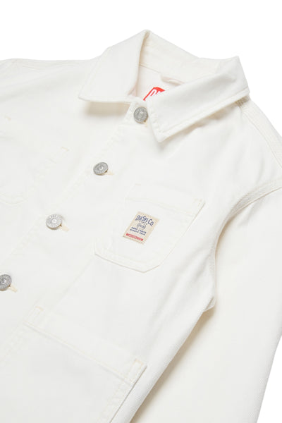 Giubbino in denim bianco per bambini Diesel J02546 K141 