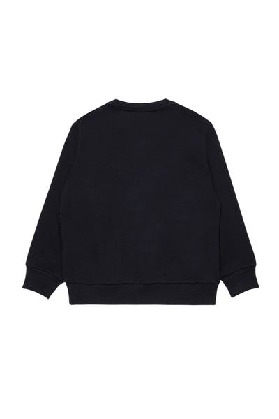 Felpa nera con logo per bambini Diesel J02627 K900 