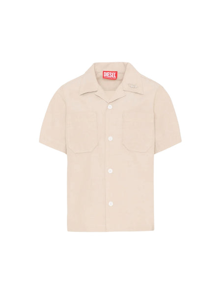 Camicia beige per bambino Diesel J02671 KXBSN K141 