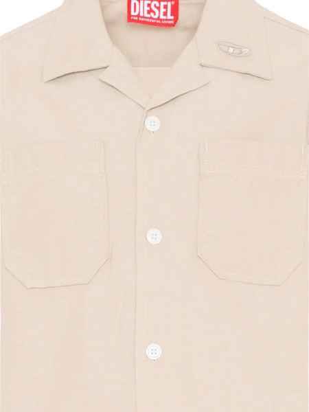 Camicia beige per bambino Diesel J02671 KXBSN K141 