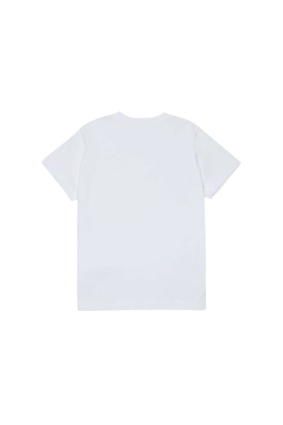 T-shirt bianca con logo per bambino Diesel J02771 K100 