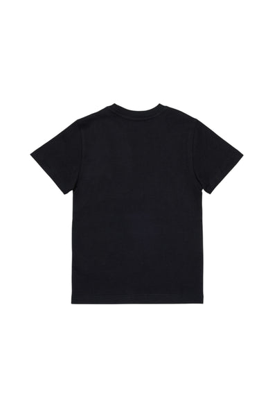 T-shirt nera con logo per bambino Diesel J02771 K900 